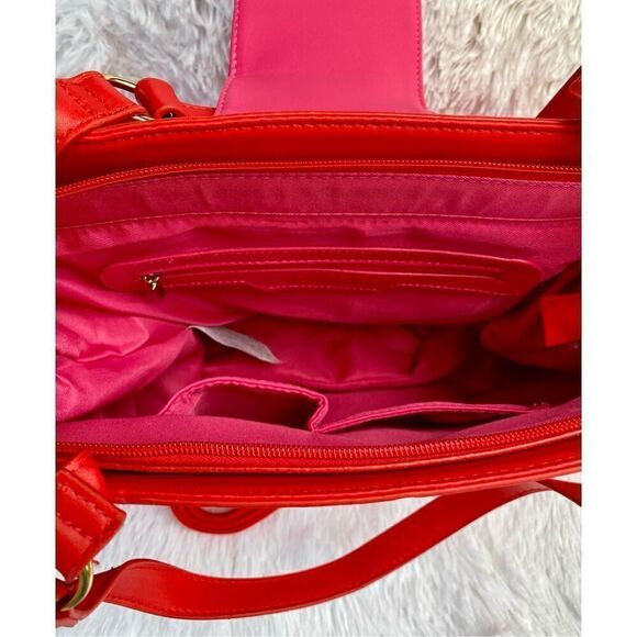 NWOT Seytu Hot Pink With Gold Hardware Large Tote or Shoulder Bag Purse - Picture 5 of 15